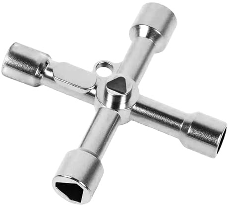 Triangular key wheelie bin, universal control cabinet key, triangle key for plumbers, barrier key, square key, universal key, 3-sided key for valves, taps, hydrants