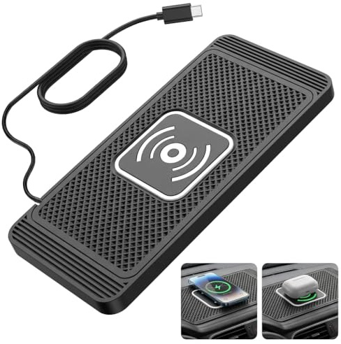 Induktive Ladestation Auto 15W, kabelloses Auto mit Rutschfester Oberfläche