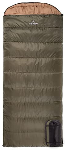 TETON Sports Erwachsene Schlafsack Celsius Reißverschluss rechts, Grün, 228.5 x 91.5 x 10 cm