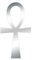 Wandtattoo Logo Kreuz Egyptienne Ankh selbstklebend – mehrere Farben – 10 weiß