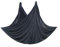 Wellsem Deluxe L: 4,5 m B: 3 Yard Yoga Flying Swing Aerial Yoga Hängematte Silk Fabric for Yoga Bodybuilding (5 m x 2,8 m) (Black)