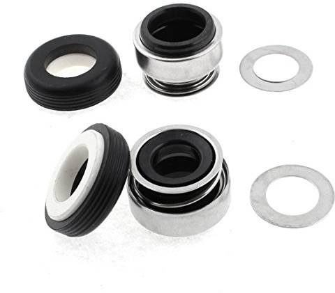 sourcing map 2stk Metall Feder Mechanische Gummi Balg Wasser Pumpe Dichtung 15mm Dmr. de