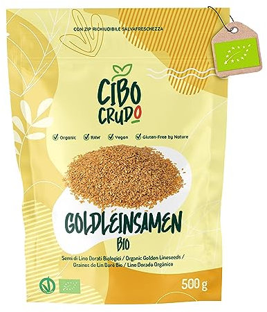 Graine de Lin Doré Bio - 500g. Graines de Lin Bio Riche en Fibres Oméga 3 et Sels Minéraux. Organic Flax seeds.