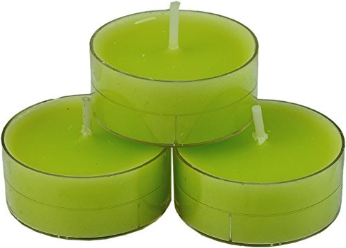 nk candles 20 dänische Teelichter farbig durchgefärbt, Auswahl, von Nordlicht-Kontor (Limette - Hellgrün)