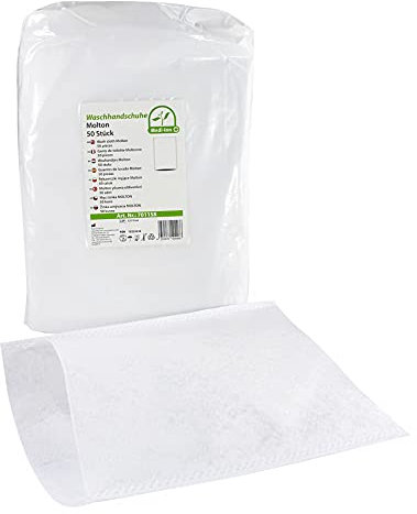 Medi-Inn Einmal Waschhandschuhe Molton 75/gm² (50 Stück)