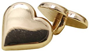 Metallknöpfe in Herzform, 11 mm, goldfarben, 10 Stück