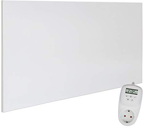 VIESTA® Infrarot Wandheizung mit Thermostat [INKL. TH12 THERMOSTAT] – Infrarotheizung Wandmontage Heizkörper – Carbon Crystal Infrarotheizung – Paneel Badezimmer geeignet – (Modell H700-700W)