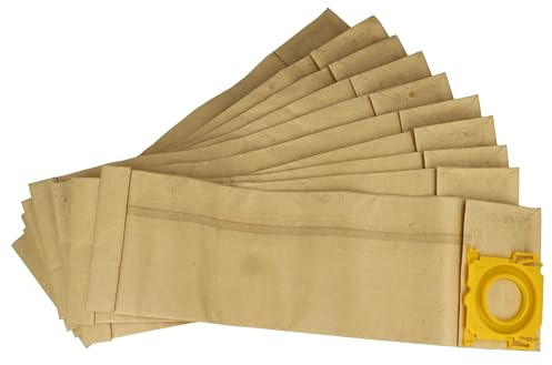 vhbw 10x Staubsaugerbeutel kompatibel mit Sebo 470 Electronic | Air belt C, Airbelt C 2.1 Staubsauger - Papier, 23,5cm x 15,5cm Sandfarben
