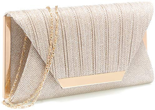 Mihawk Clutch börsen für Damen Abendtaschen und Clutches für Damen Abendtasche börsen und Handtaschen Abend Clutch Geldbörse, (S5-champagner), Einheitsgröße