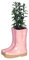 Dibor - Ceramic Planter Large Indoor/Outdoor Pastel Pink Wellington Boot Flower Plant Pot (CR14)