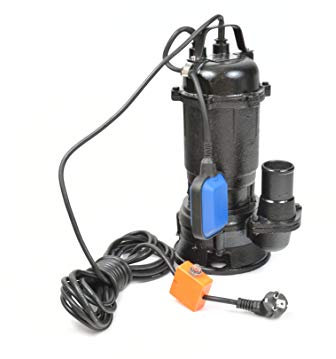 BSD Bomba de Aguas Sucias - Bomba Sumergible con Trituradora y Flotador, Cuerpo en Hierro Fundido - Bomba de Inmersión para Aguas Residuales WQD - 550W, 17 000L/h, Altura de Impulsiòn máx. 8m