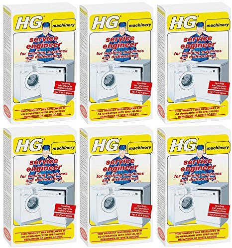 HG Service Engineer Dishwasher and Washing Machine Descaler 200g (6 Pack)