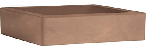 Nicoli Vaso Quadrato Basso Minos 25x25 H12 Avana