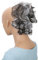CAISHA Haarteil Haargummi Lena Hochsteckfrisuren Brautfrisuren Voluminös Gelockt Unordentlich Dutt Kunstfaser DM17cm Braun Grau Mix G14L
