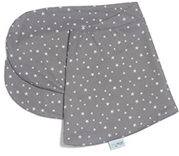 pic Bear Ersatzbezug für Stillkissen - hochwertige anschmiegsame Jersey Baumwolle für Lagerungskissen - Seitenschläferkissen - 194 cm Premium - Sterne grau-weiß