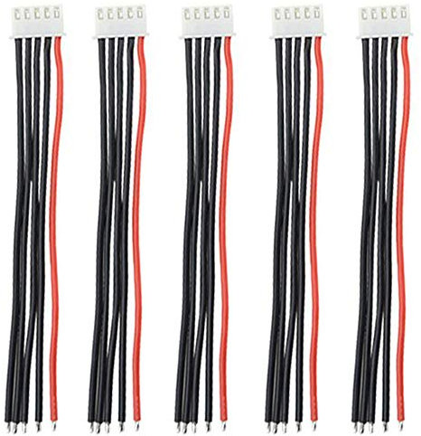 Yiqigou 5pcs JST 2S 3S 4S 5S 6S Balance Verlängerungskabel Kabel mit 15cm 22AWG Silikonkabel (4S)