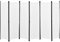 [en.casa] Paravent de Confidentialité à 6 Panneaux Séparateur de Pièce Brise-Vue pour Intérieur Extérieur Acier Polyester 171 x 300 cm Blanc
