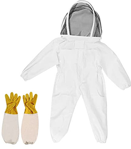 RXYNLL bee suit Children's with Gloves Beekeeper Beekeeping Suit Supplies Cotton with Long Sleeves, Child Protection