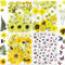 YouthBro 150 Stück gelbe getrocknete gepresste Blumen für Kunstharz echte Naturblumen-Kräuter-Set für selbstgemachten Schmuck, Kerzen, Seife