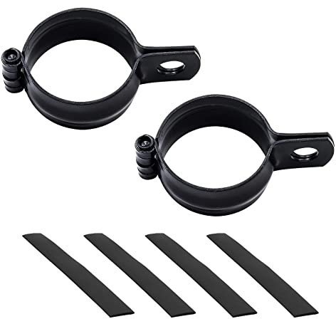 Biqing 2PCS Motorbike Turn Signal Mount Bracket,32-41mm Metal Motorcycle Modified Turn Signal Light Indicator Mount Bracket Clamp Front Fork(Black)