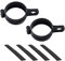 Biqing 2PCS Motorbike Turn Signal Mount Bracket,32-41mm Metal Motorcycle Modified Turn Signal Light Indicator Mount Bracket Clamp Front Fork(Black)