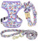 Beirui Personalisierbares geschirre, halsbã¤nder & leinen fã¼r Hunde, niedliches Mädchen-Hundehalsband und Leine Set mit Abnehmbarer Blume, weiches Netz hundegeschirr kleine mittelgroße Grosse Hunde