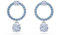 Swarovski Attract Drop-Ohrhänger, Blaue, Rhodinierte Ohrringe mit Strahlenden Swarovski Kristallen im Rundschliff