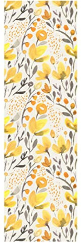 Dostear Klebefolie MöBel Wandtapete 3dtapete Self Adhesive Wallpaper Folie Selbstklebende GroßE Vinyl GläNzend Tapeten FüR KüChentapete Abwaschbar gelbe Blätter 45cm X 300cm