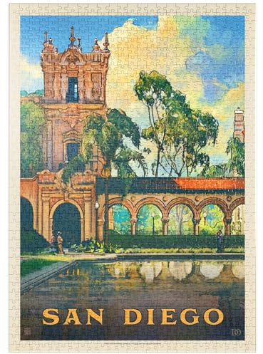 MyPuzzle San Diego, CA: Balboa Park, Vintage Poster - Premium 1000 Teile Puzzle - MyPuzzle Sonderkollektion von Anderson Design Group