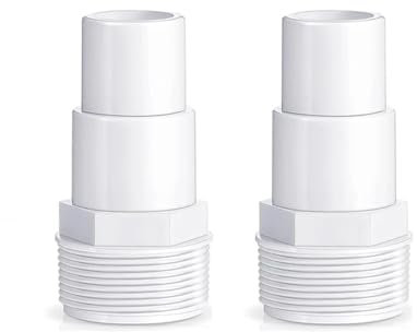 Ynxgzcan Adaptadores de repuesto para Hayward SPX1091Z7, SPX1091Z4 para adaptador de manguera de bomba de filtro de piscina, se adapta a rosca de 1 1/4 a 1 1/2 pulgadas, conector de ajuste de PVC de