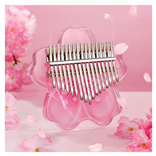 Kalimba 17 21 Tasten Transparentes Acryl Daumenklavier Fingertasteninstrument Kalimba (Color : Pink 17 Key)