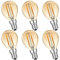 MZYOYO E14 2W LED Glühbirne, Vintage G45 2700K Warmweiß Lampe, Ersetzt 10W Glühfadenlampe, Leuchtmittel Retro Beleuchtung, Nicht Dimmbar, Amber, 6 Stück