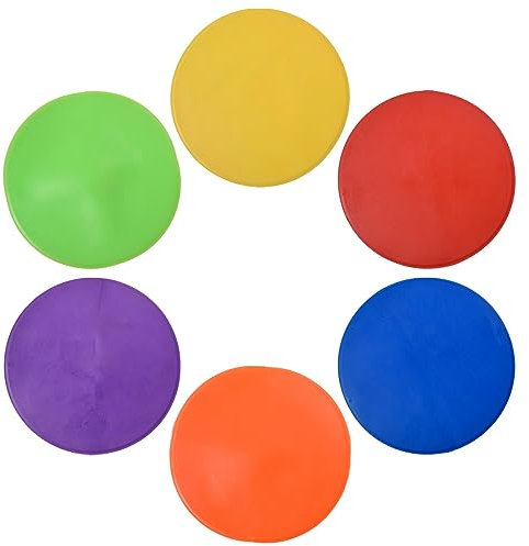 Samuliy Floor Spot Markers - Colorful Spot Markers - Round Sport Spot Carpet Markers - Color Plane Logo Plate - Non Slip Carpet Markers For Kids - Multicolor Spot Markers For Classroom Teachers