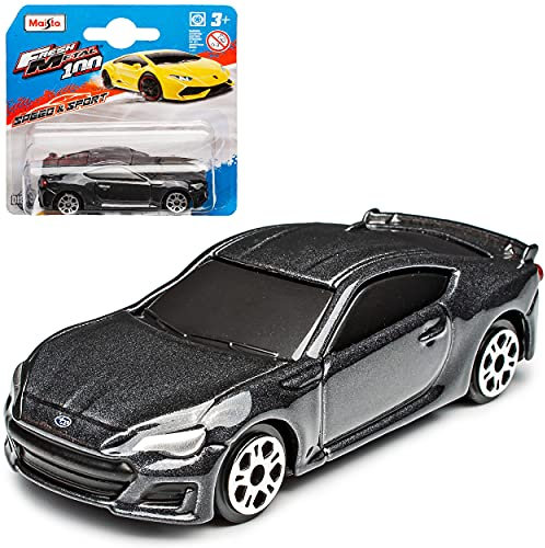 Generisch Subaru BRZ Coupe Grau Ab 2012 1/64 Modell Auto mit individiuellem Wunschkennzeichen