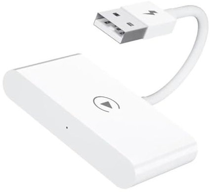 Blanco (con OTG) Adecuado para IPhone Receptor Inalámbrico CarPlay Teléfono Móvil Apple Navegación para Automóvil Bluetooth Adaptador de Conexión USB (WHITE)