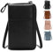 Hernin Handy Umhängetasche,Damen Handytasche Frauen Schultertasche mit Kartenfächer Verstellbar Abnehmbar Schultergurt für Handy unter 7 Zoll(schwarz A)