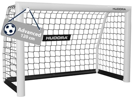 HUDORA Fußballtor Advanced 120/180/240/300 - Fußballtor für Kinder/Jugendliche & Erwachsene - Outdoor-Fußball-Tor für Garten - Wetter- & standfestes Fußball-Trainingstor mit engmaschigem Netz