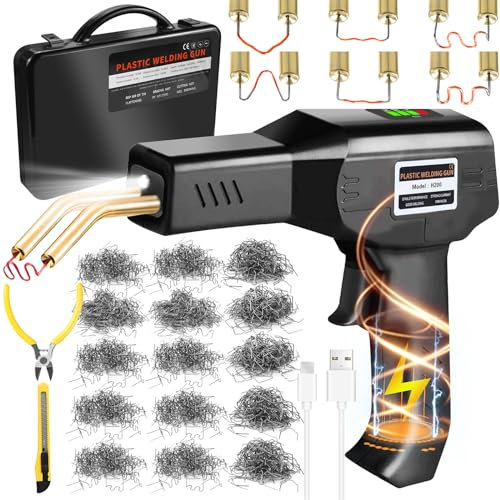 200w Plastica Della Saldatrice, Con 1050 PCS Pinzatrice Calda 5000mAh USB Ricaricabile Senza Fili Della Saldatrice di Plastica, Set di Saldatura di Plastica Portatile Per Paraurti Dell'Automobile