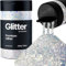 Hemway Premium Glitter Shaker - Mother of Pearl | 210g Multi Size Metallic Flake Sequins for Resin & Epoxy Crafts | Craft Supplies for Tumblers, Festival, Hair, Face, Body, Eye & Nail Art