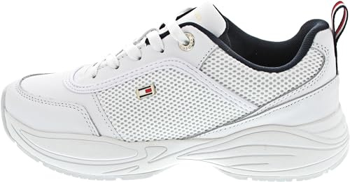 Tommy Hilfiger Damen-Laufschuhe, Weiß, Weltraumblau, 39 EU
