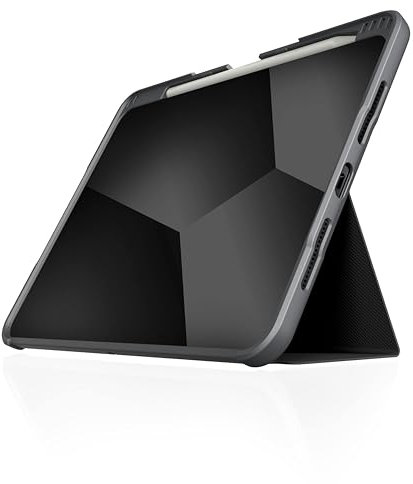 STM Goods Dux Plus Funda Compatible con Apple iPad Pro 13 (2024 - M4) - Negro/Transparente (Soporte Apple Pencil Pro, Estándar Militar, Repelente al Agua, Función Atril, Despertar/Sleep)