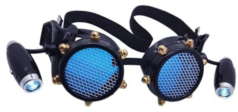 HDKEAN Goggle Steampunk Cosplays Runde Brille Retro Party Lustiges Halloween Kostüme Gothic Brille