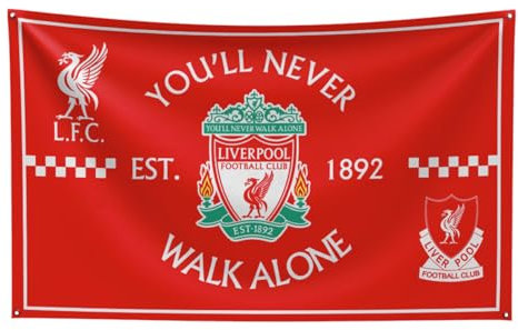 Liverpool FC You'll Never Walk Alone-Flagge, 90 x 152 cm