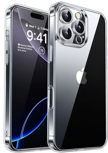 CANSHN Clear Protective for iPhone 16 Pro Case, Upgraded [Full Camera Protection] [Military Drop Protection] Not Yellowing Shockproof Bumpers Cover Phone Case 6.3- Clear