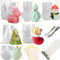 TZEKING 218 Stück Kerzen Silikonformen Weihnachten Set,6PC 3D Weihnachten Kerzenform+200 Wachsdochte+2 Halter+10 Aufkleber,Silikonform Weihnachten Kerzen,Weihnachtsbaum Kerzenform für DIY Duftkerze