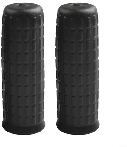 2 Stück Schubkarren-Gummigriffe, runde Rohre, schwarze Ersatzgriffe, weicher Gummi-Ersatz-Lenkergriffe für Schubkarre (122 x 32 mm)