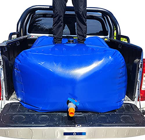 Faltbarer Wassersack für Camping, extra großer Wassertank 100 200 400 1000 1300 Gallonen mit Ablassventil, Notfall-Wassersack-Vorratsbehälter für den Bauer,Onecolor-3x2x0.85 m/5000 L/1316 gallon