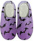 Generico Hausschuhe für Damen, Winter, Halloween, Plüsch, Kürbis, Halloween, rutschfest, Cartoon, Shoes Scream Ghostface, Baumwolle, Slide warm, Unisex, Hausschuhe für Damen, violett, 46 EU