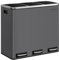 SONGMICS Cubo de Basura para Cocina, 3 x 18 L, 3 Compartimentos para Reciclaje, 15 Bolsas, Residuos, Restos de Comida, Tapas de Cierre suave, Pedales, Cubetas, Acero, Gris Mate LTB054G01