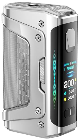 GEEKVAPE Aegis Legend 5 Mod |200W Various Working Mode: ECO/SMART/NORMAL/CUSTOM/TC Support, Support Z Sub Ohm Tank/Z Nano 2 Tank/Z Fli 2 Tank, (No Tank/No Coil) (Frost Silber)